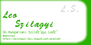 leo szilagyi business card